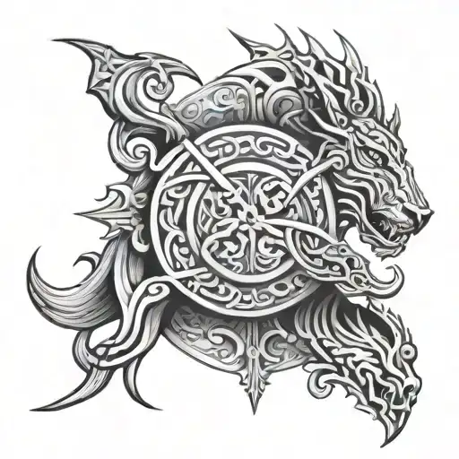 Anglo Saxon tattoo design idea