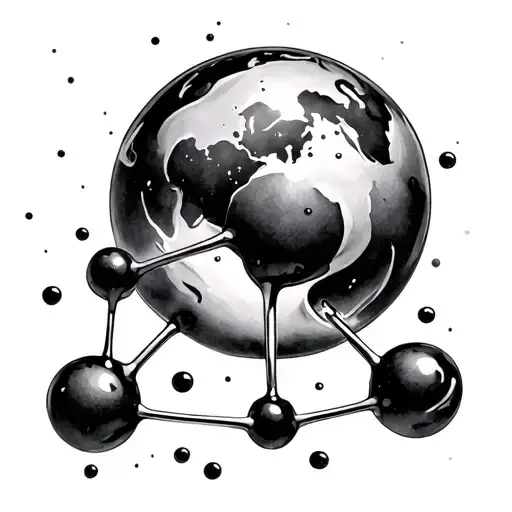 Caffeine Molecule tattoo design idea