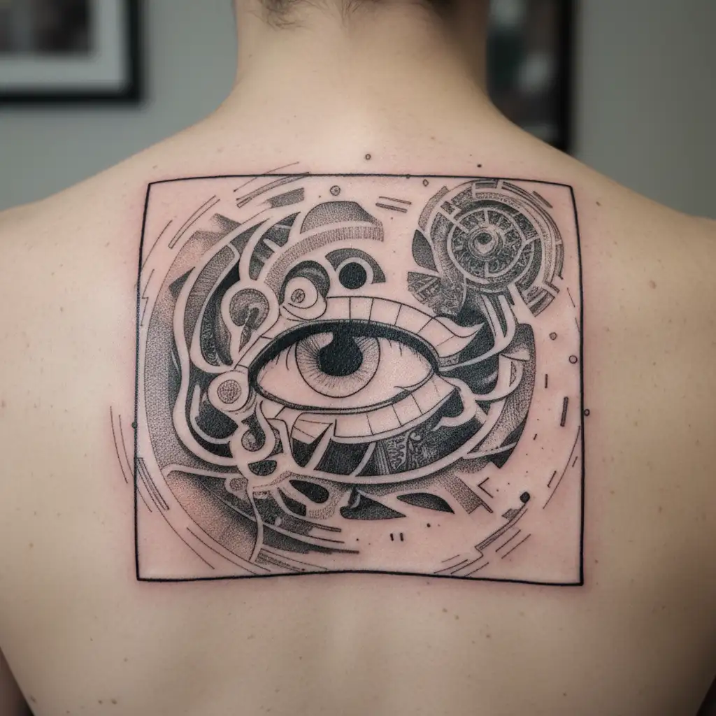 numbers 369 and 666 and 888 inside  tattoo design idea