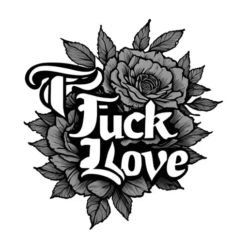 Fuck Love tattoo design idea