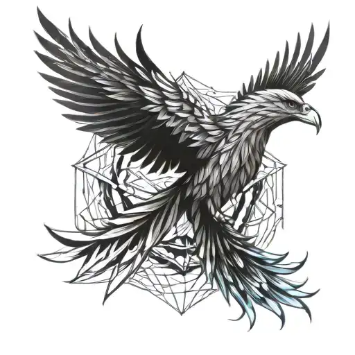 ave fenix flying tattoo design idea