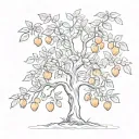 orange tree in memory of my grandma tattoo design idea