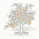 orange tree in memory of my grandma tattoo design idea