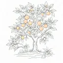 orange tree in memory of my grandma tattoo design idea