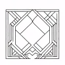 Geometric patterns inspired by the architecture of Georgia country tattoo design idea