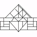 Geometric patterns inspired by the architecture of Georgia country tattoo design idea