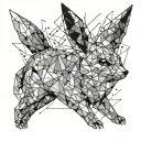 eevee with glitter tattoo design idea