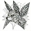 eevee with glitter tattoo design idea