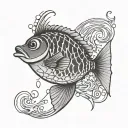 dory the fish with tattoo  tattoo design idea