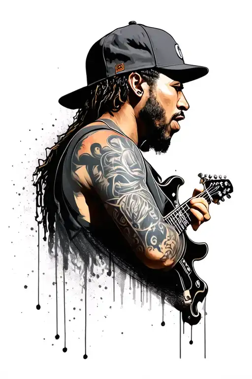 muscial hip hop sleeve tattoo design idea