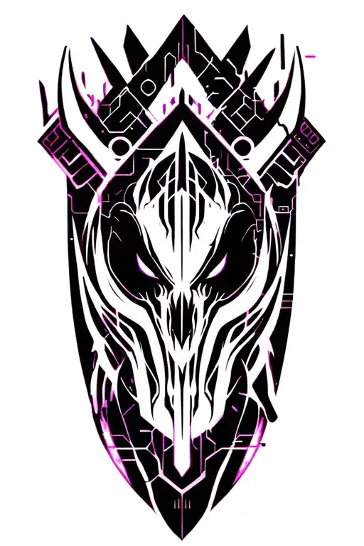 viking tribal tattoo design incorporating symbiote less black tattoo design idea