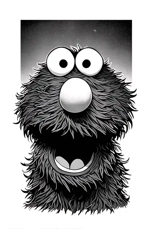 Cookie Monster Elmo Oscar the grouch tattoo design idea