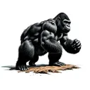 silverback gorilla tattoo design idea