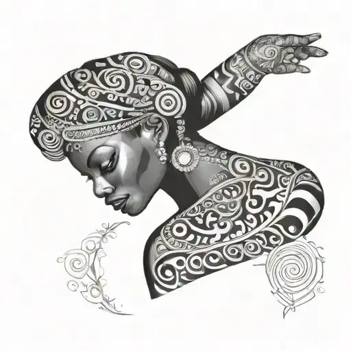 arm tattoo woman african and caribbean inspiraton tattoo design idea