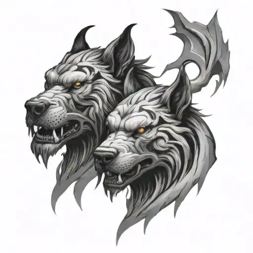 Cerberus tattoo design idea