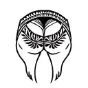 Polynesian buttocks tattoo design idea