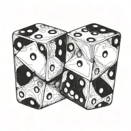 a dice show number 2 tattoo design idea
