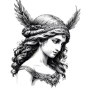 Athena Aphrodite tattoo design idea