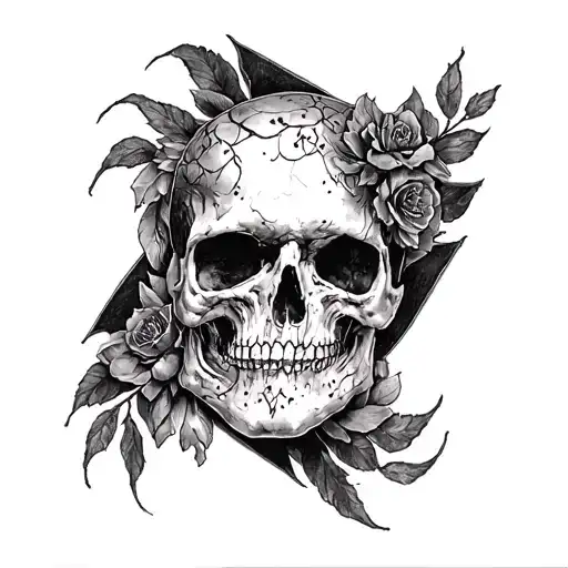Darkness lies one inch ahead tattoo design idea