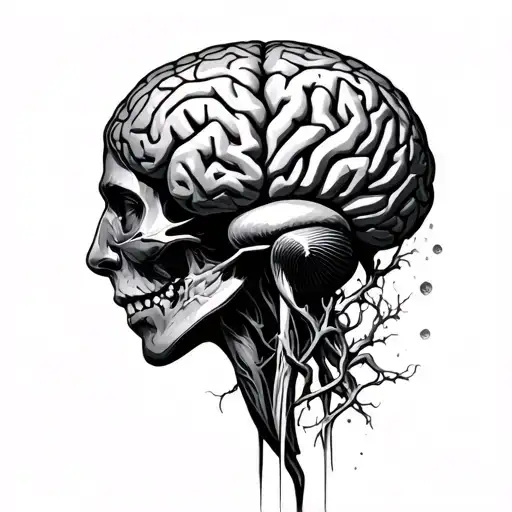 brain tumor  tattoo design idea