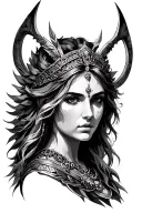 Goddess Freya tattoo design idea