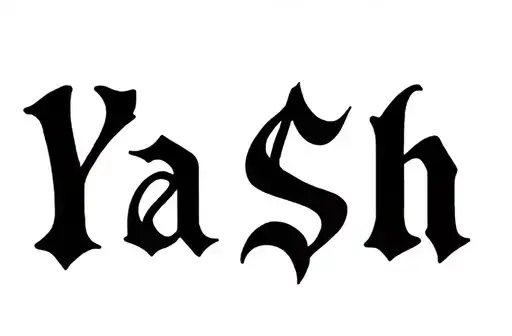 "Ya $ h" tattoo design idea