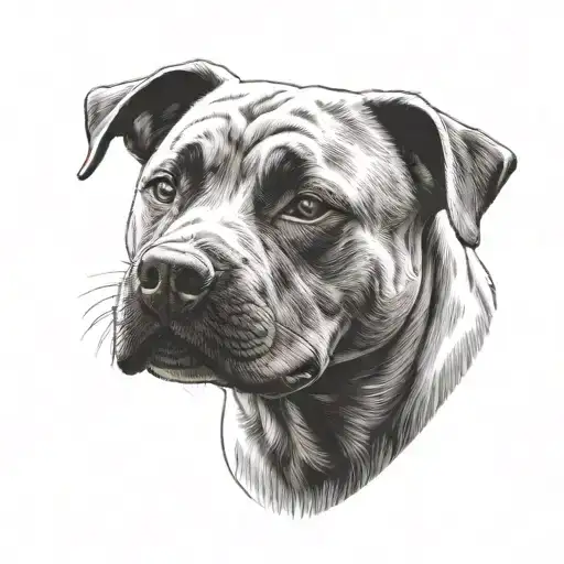 Staffy tattoo design idea