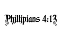 "Philippians 4:13" tattoo design idea