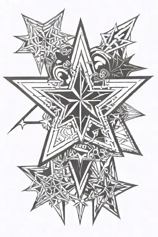 geomatric star graffiti 14 alaska yukon vancouver map skeleton tattoo design idea
