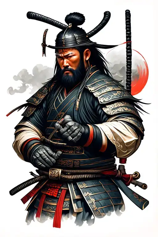 Ronin samurai tattoo design idea