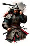 Ronin samurai tattoo design idea