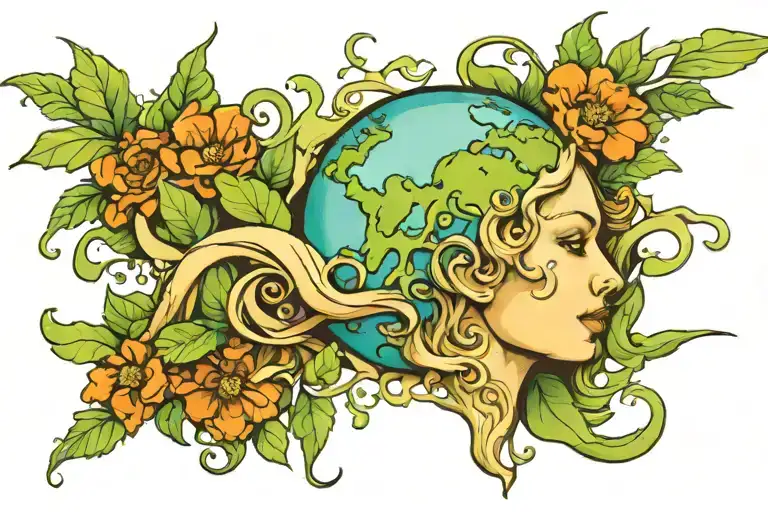 Mother Earth tattoo design idea