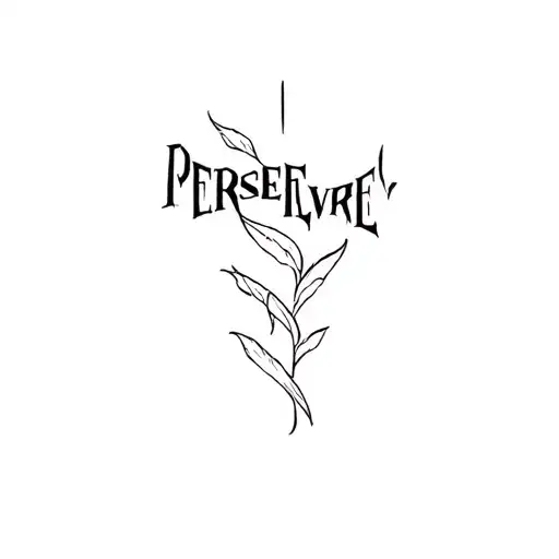 PERSEVERE WORD ON THE WRIST tattoo design idea