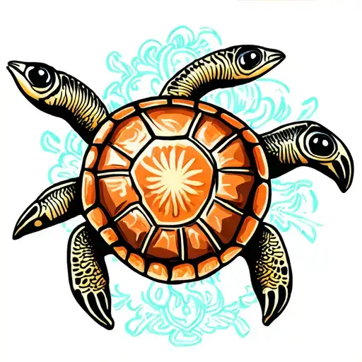 turtle Mauritius tattoo design idea