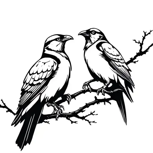 birds with armour holding tattoo design idea