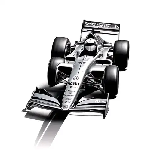 Formula 1 mercedes tattoo design idea