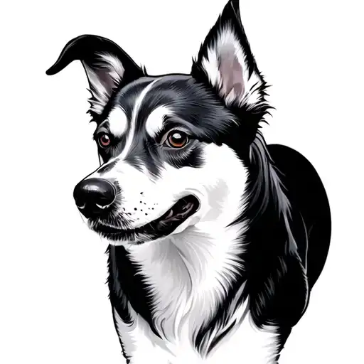 dog breed tattoo design idea