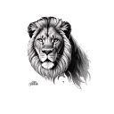 leon con corona tattoo design idea