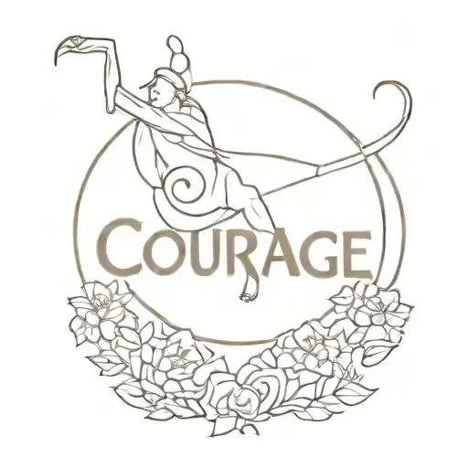 "courage" by Celine Dion tattoo design idea