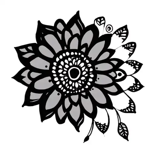 mehndi geometrical design tattoo design idea