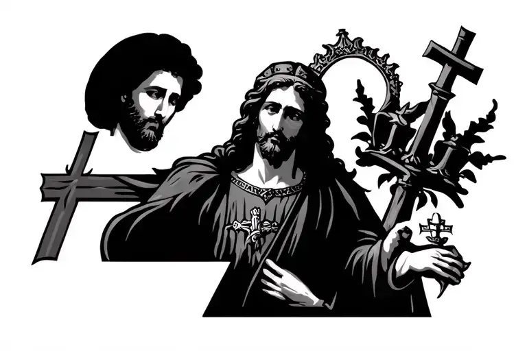 Christ is the king tattoo design idea