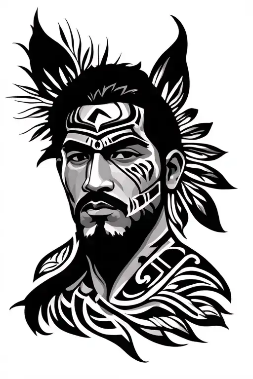 Guatemalan shoulder tatoo inspired design for men tribal look but nothing too overbearing make it masculine  tattoo design idea