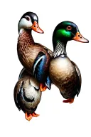 4 duck feet tattoo design idea