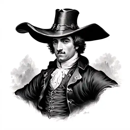 Create a tattoo design idea to the song Paul Revere by Noah Kahan. Without any inscriptions. No human figures.  tattoo design idea