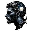 Simon Aquarius constellation tattoo design idea