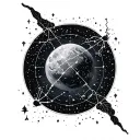 Simon Aquarius constellation tattoo design idea