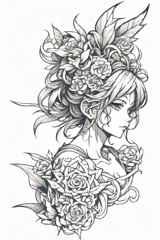 anime character tattoo design idea