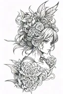 anime character tattoo design idea