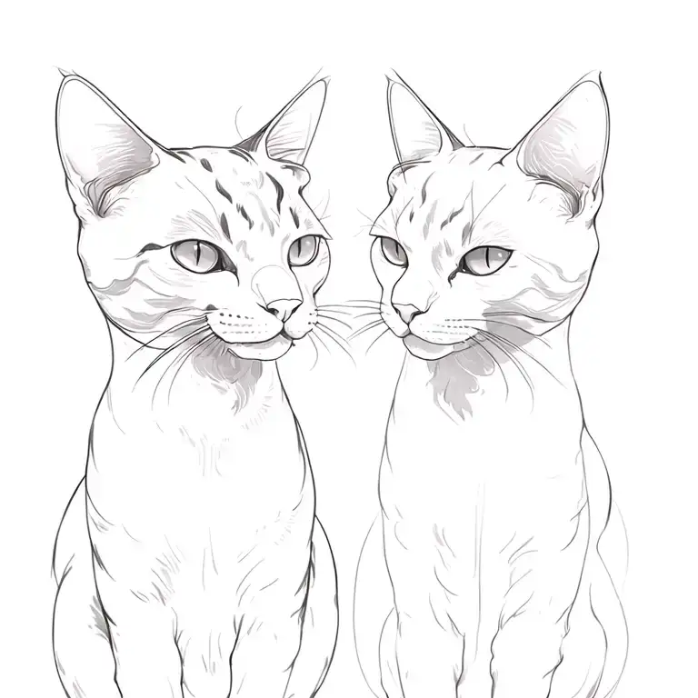 something lesbian but not to obvious tattoo representing cats tattoo design idea