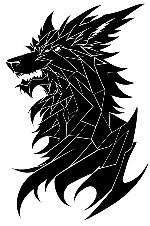 Fenrir Rising's head tattoo design idea